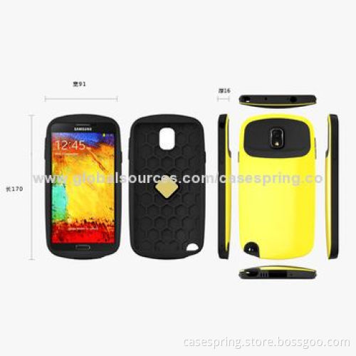 Double color silicone mobile phone sets case for Samsung galaxy Note 3, Ultra-thin